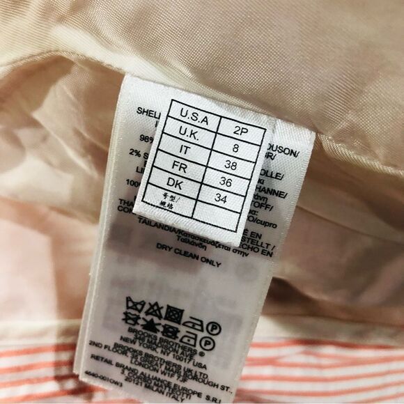 Brooks Brothers Stellita Fit Coral Striped Women’s Blazer Jacket NWOT - Picture 13 of 14